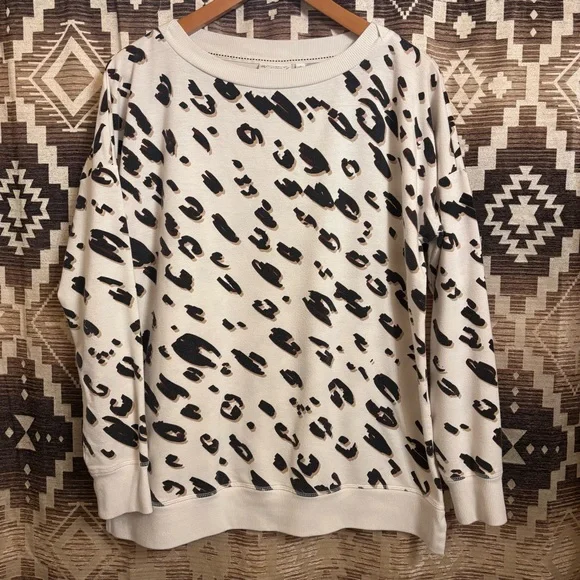 Wonderly Cheetah / Leopard Print Sweater Size Large, Animal Print Long Sleeve - Picture 1 of 11